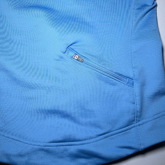 Nike Dri Fit Womens Light Blue 1/2 Zippered Hooded Athletic Pullover Size XS - Picture 3 of 14